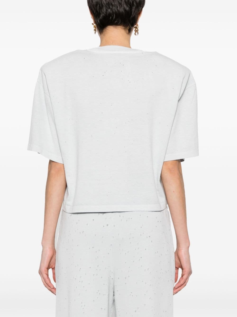 distressed cotton T-shirt - 4