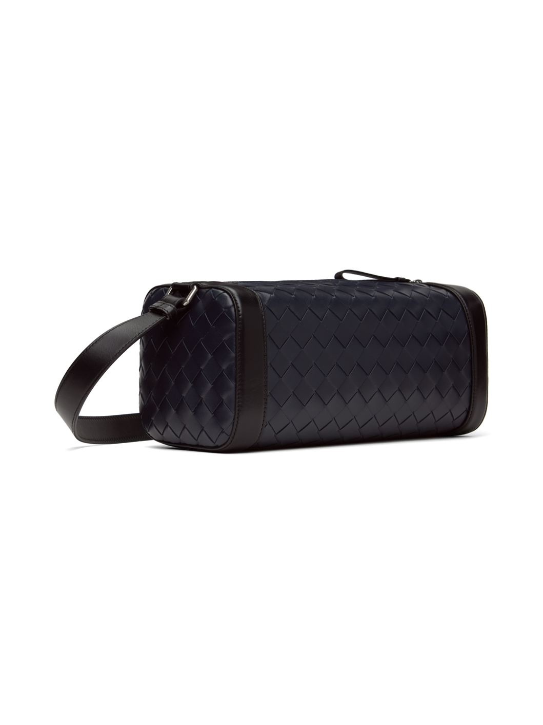 Navy & Black Brick Intrecciato Bag - 3