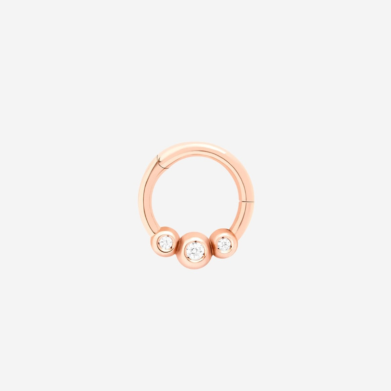 Rose Gold & White Diamond Bollicine Piercing 1