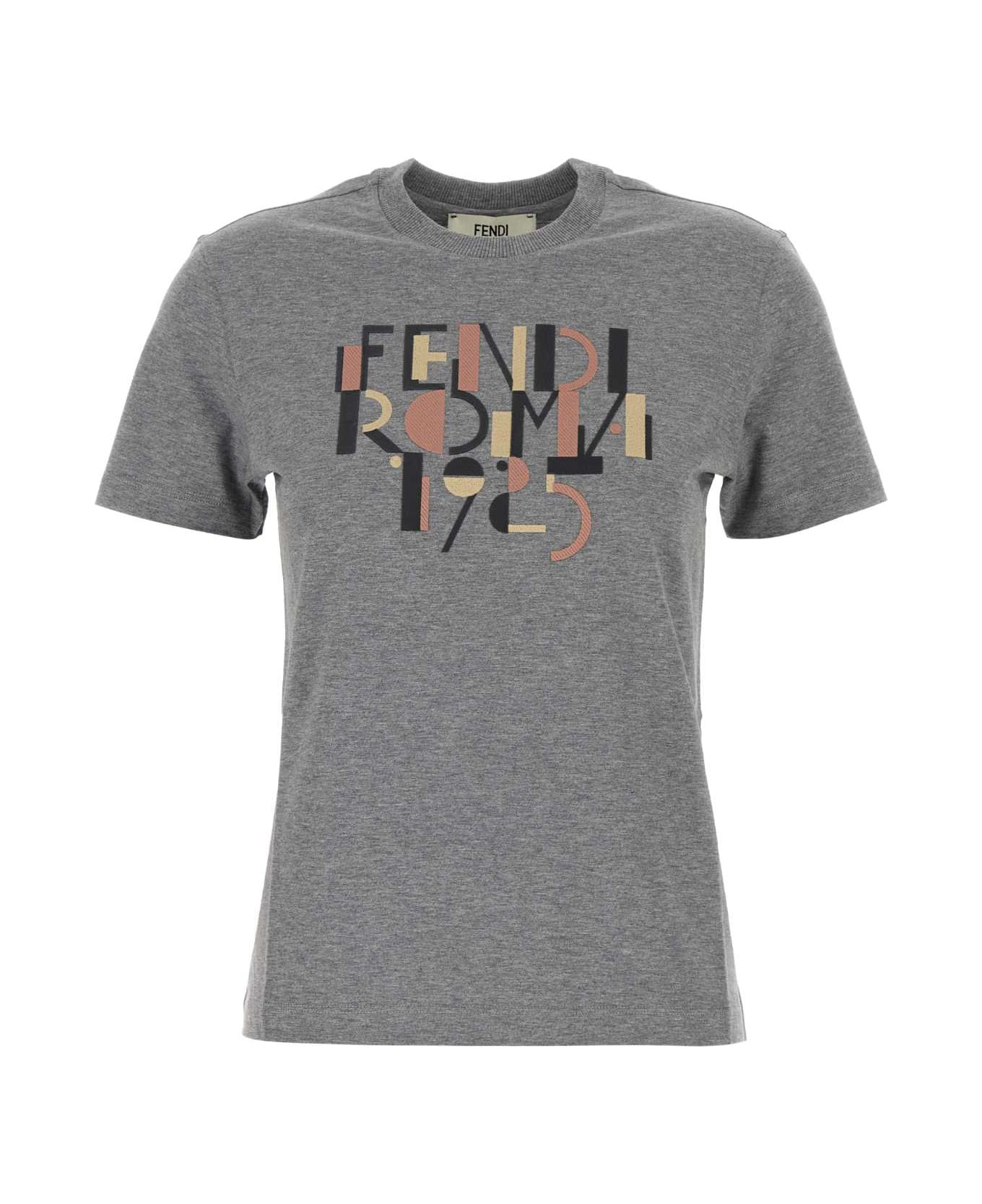Grey Cotton T-shirt - 1