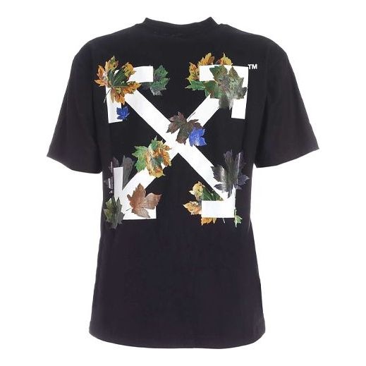(WMNS) OFF-WHITE Arrow Printing Short Sleeve Black OWAA049E20JER0141001 - 2
