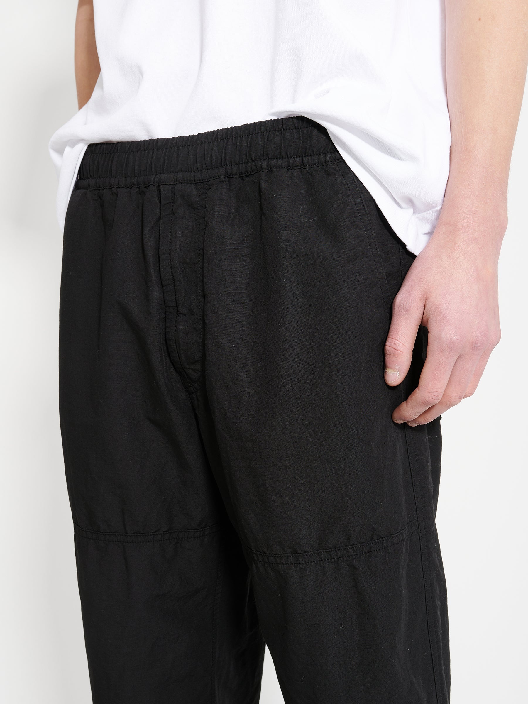 STONE ISLAND REGULAR WOVEN PANTS BLACK - 5