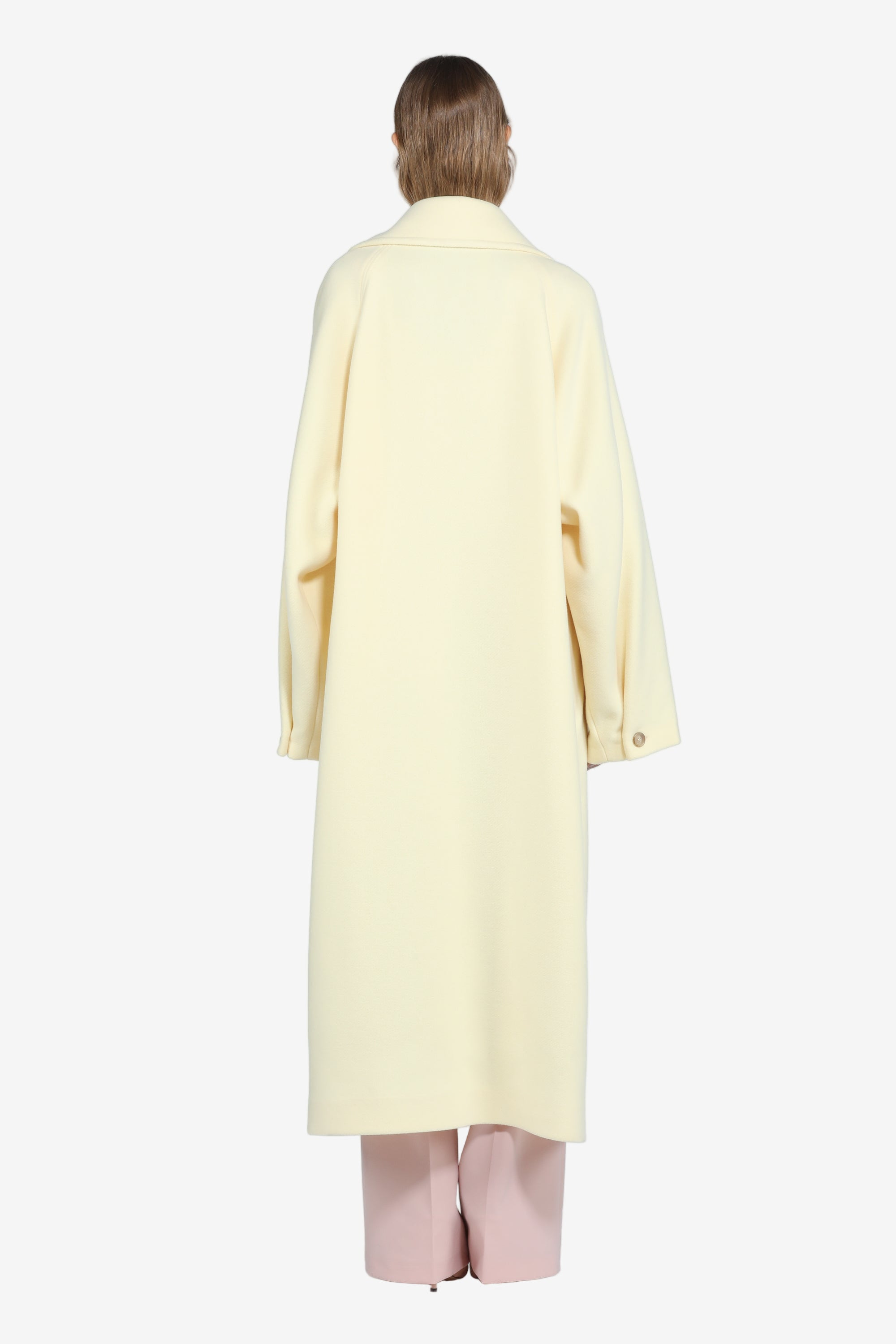 LONG CLOTH COAT WITH WIDE LAPELS - 2