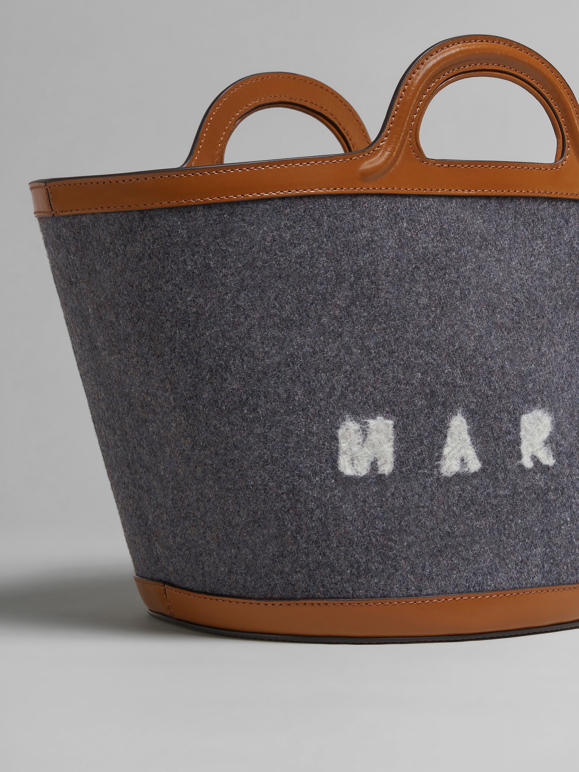 TROPICALIA SMALL BAG IN FELT AND LEATHER - 5