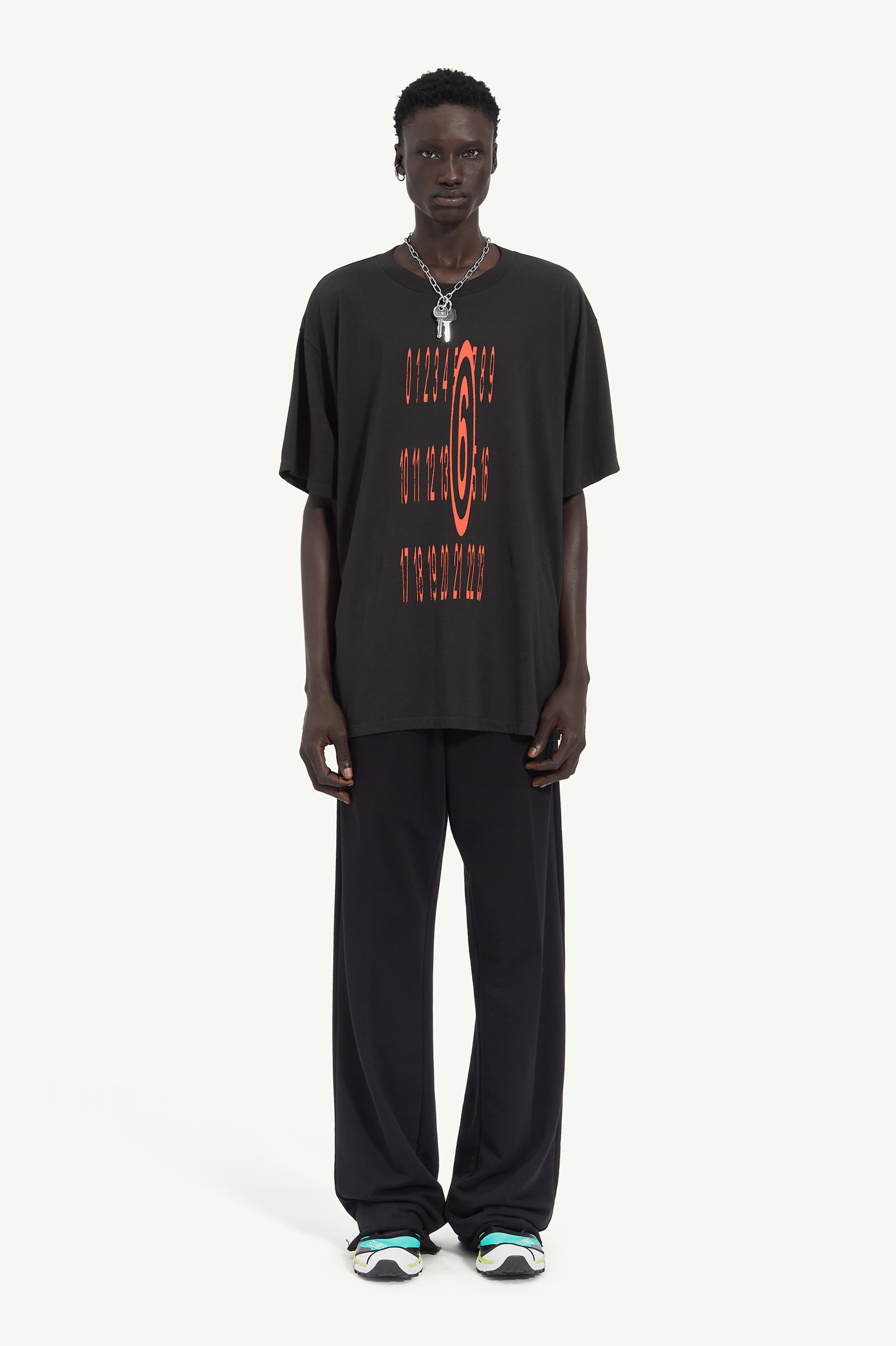 【MM6 Maison Margiela】ブルー Basic ジャージ Tシャツ MM6 Maison Margiela Basic Jersey T-shirt | REVERSIBLE