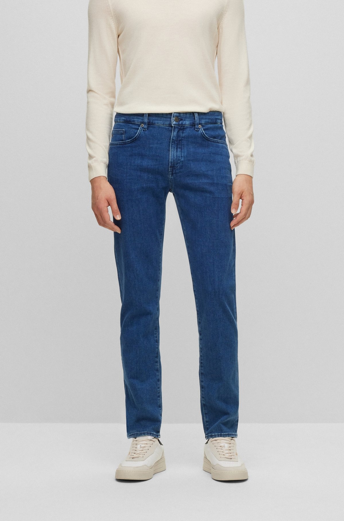 SLIM-FIT JEANS IN BLUE ITALIAN DENIM - 2