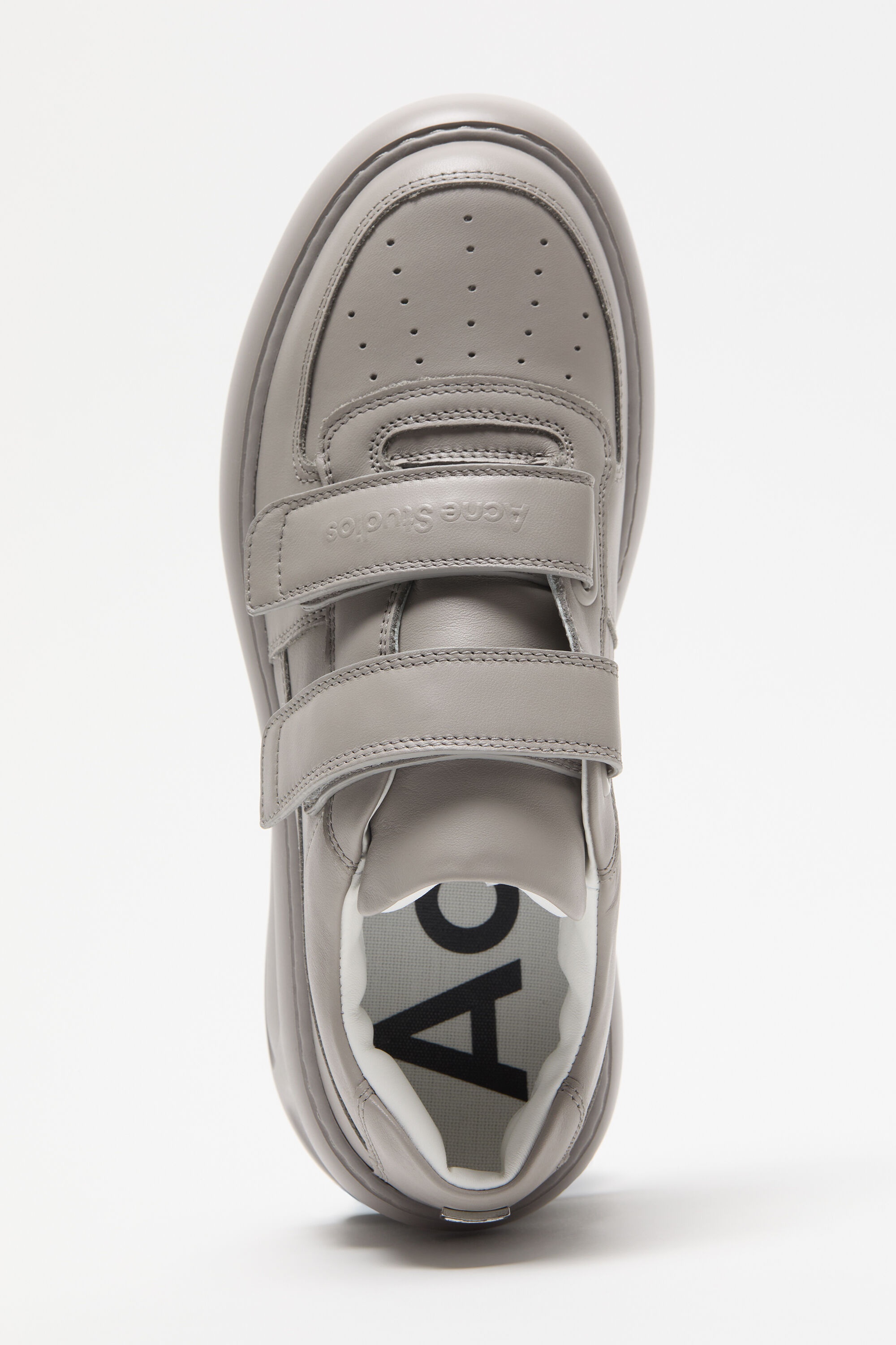 Velcro strap platform sneakers - Taupe grey - 4