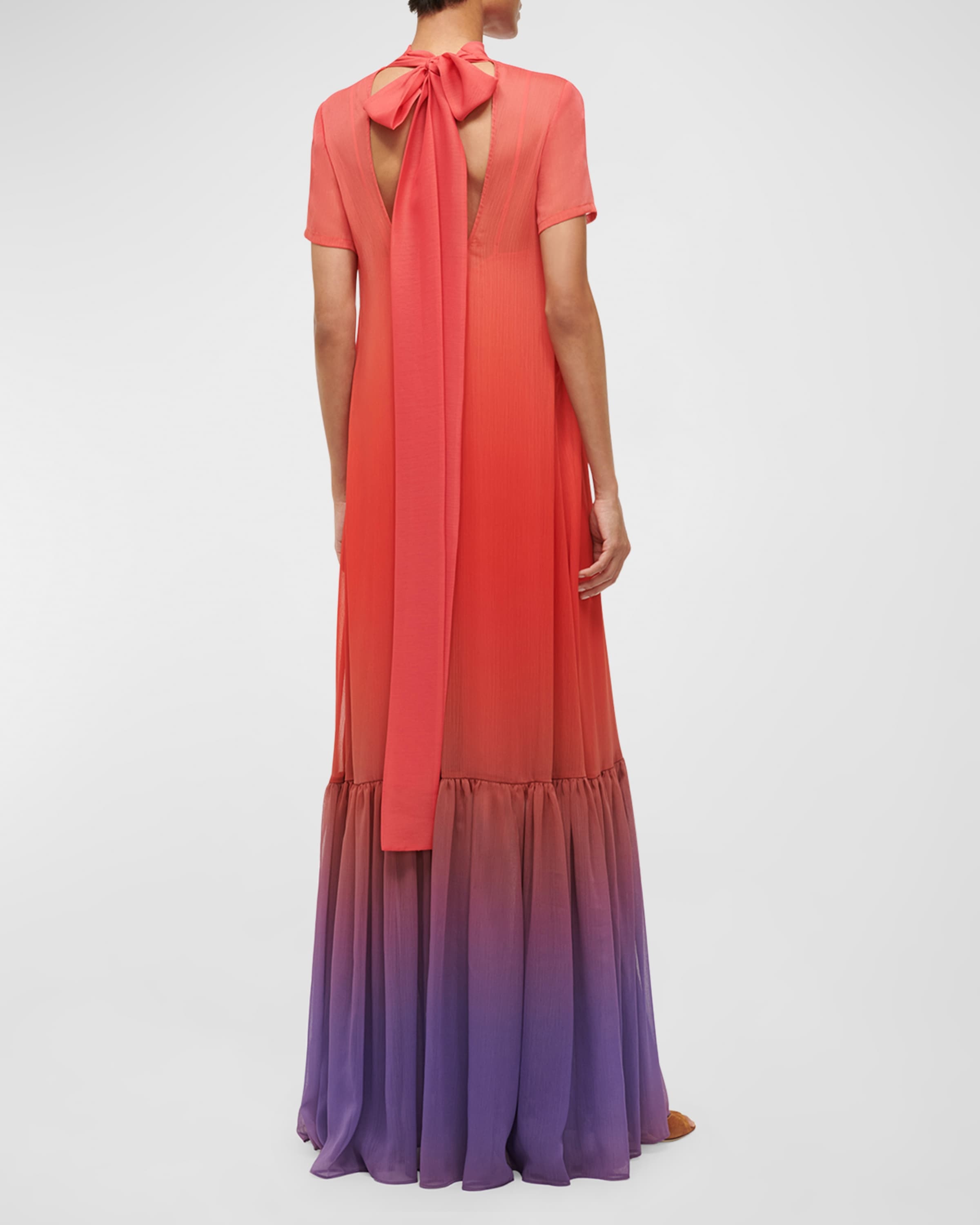 Calluna Ombré Neck-Tie Maxi Dress - 3