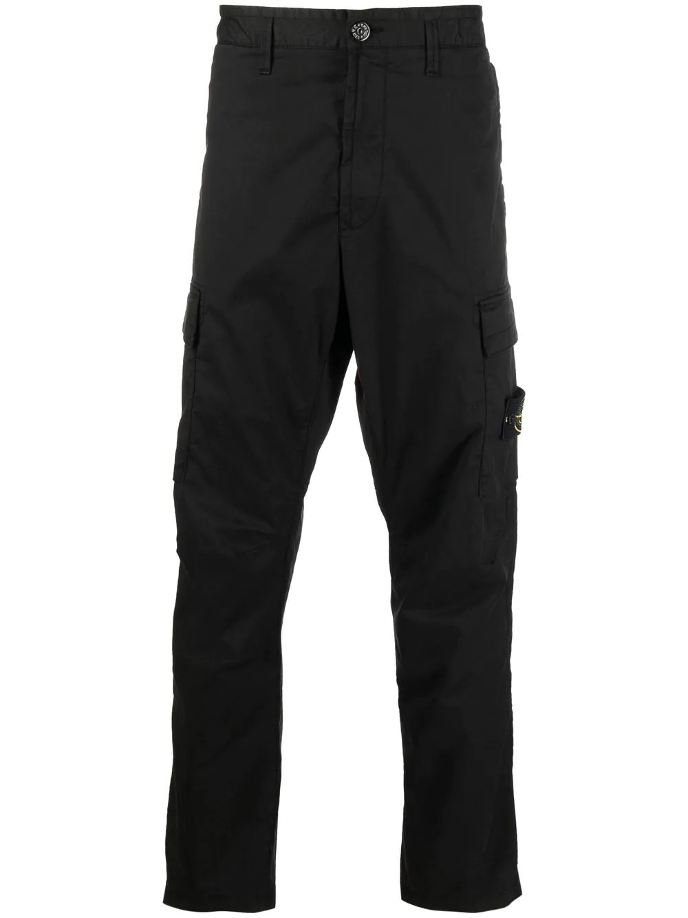 logo-patch cargo trousers - 1