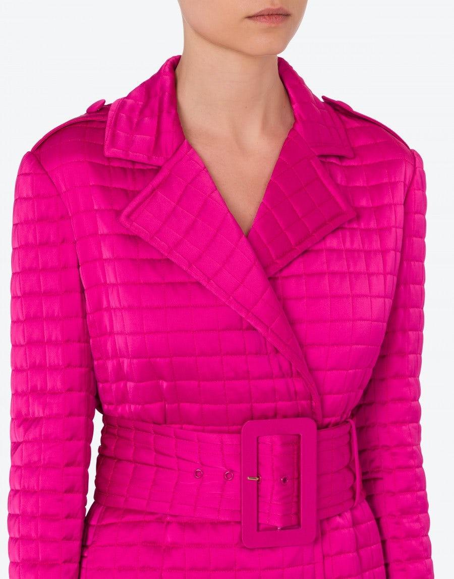 QUILTED SATIN COAT - 4