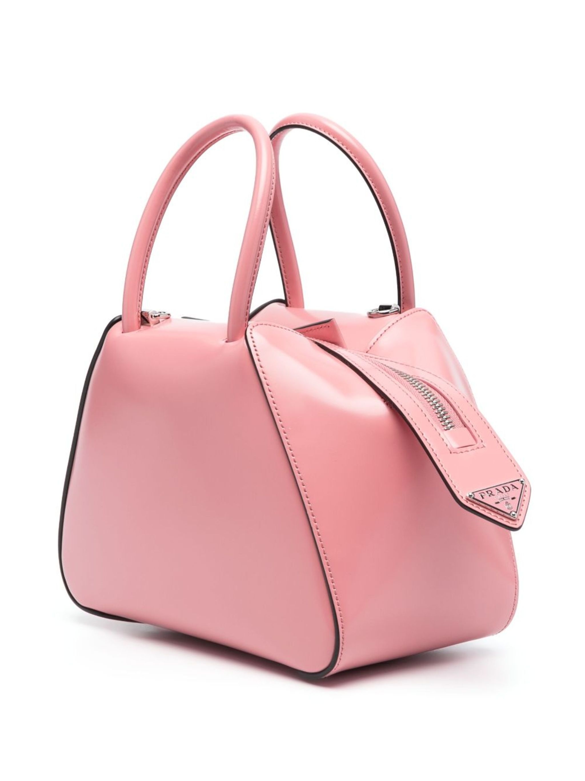 PRADA Double Handle Saffiano Leather Tote Bag Petal Pink