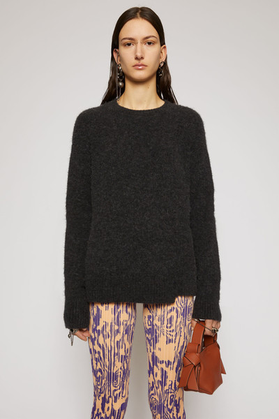 Acne Studios Asymmetric-hem sweater washed black outlook