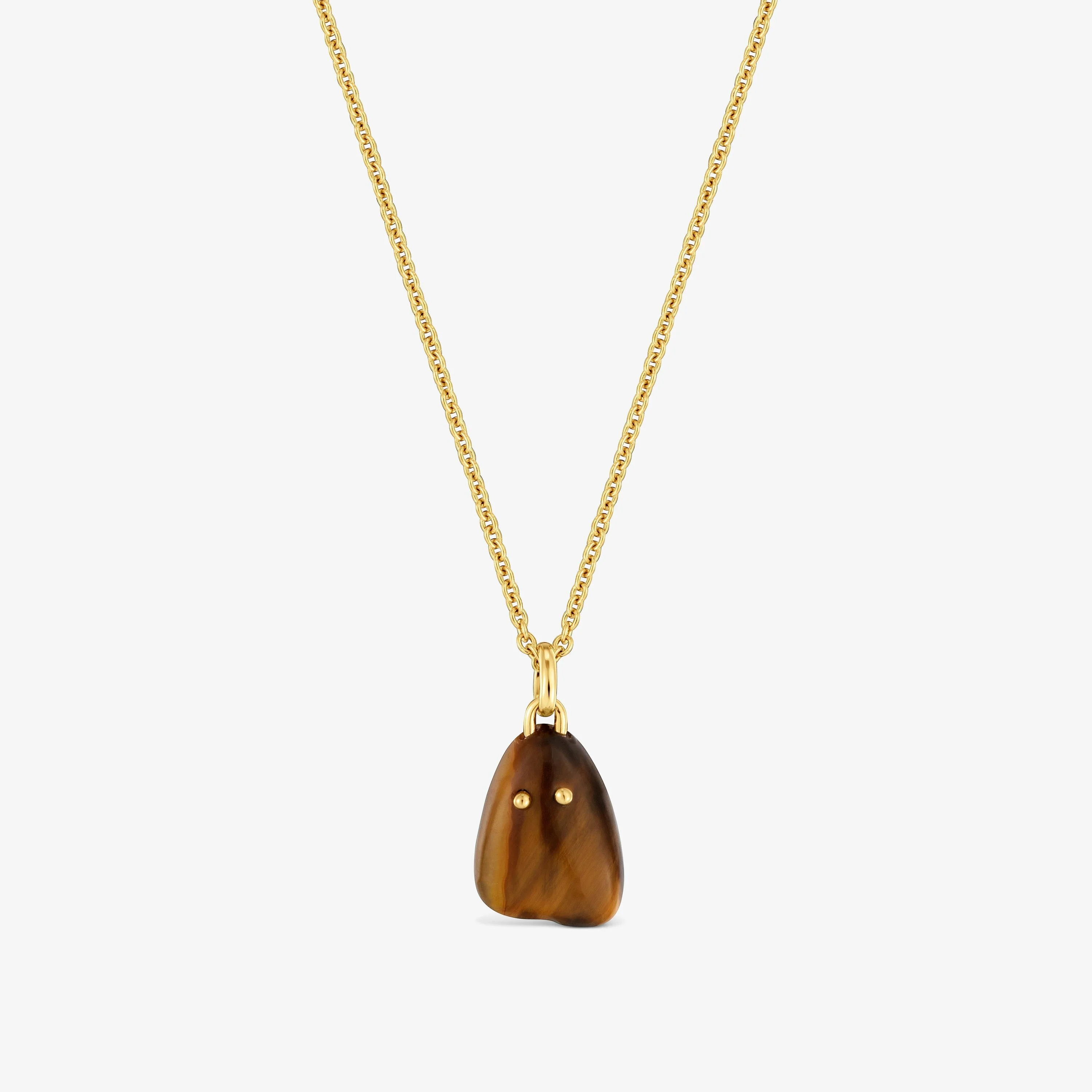 18kt gold vermeil and tiger’s eye Necklace TOUS Boo - 1