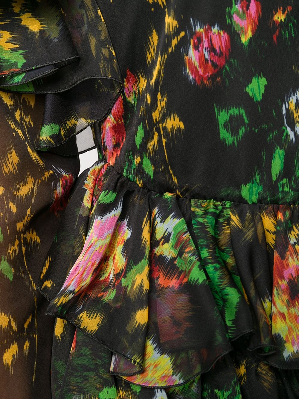 floral print ruffled dress - 5