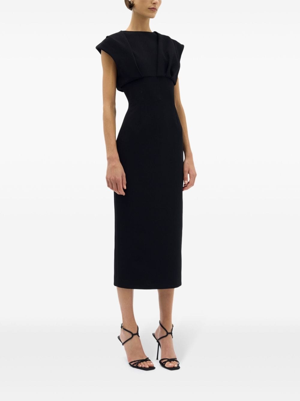 Maggie draped-detailed midi dress - 3