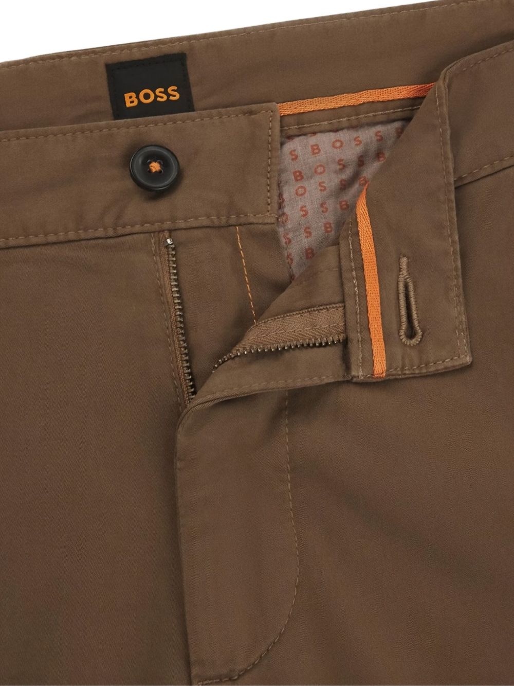 logo-patch chino trousers - 5