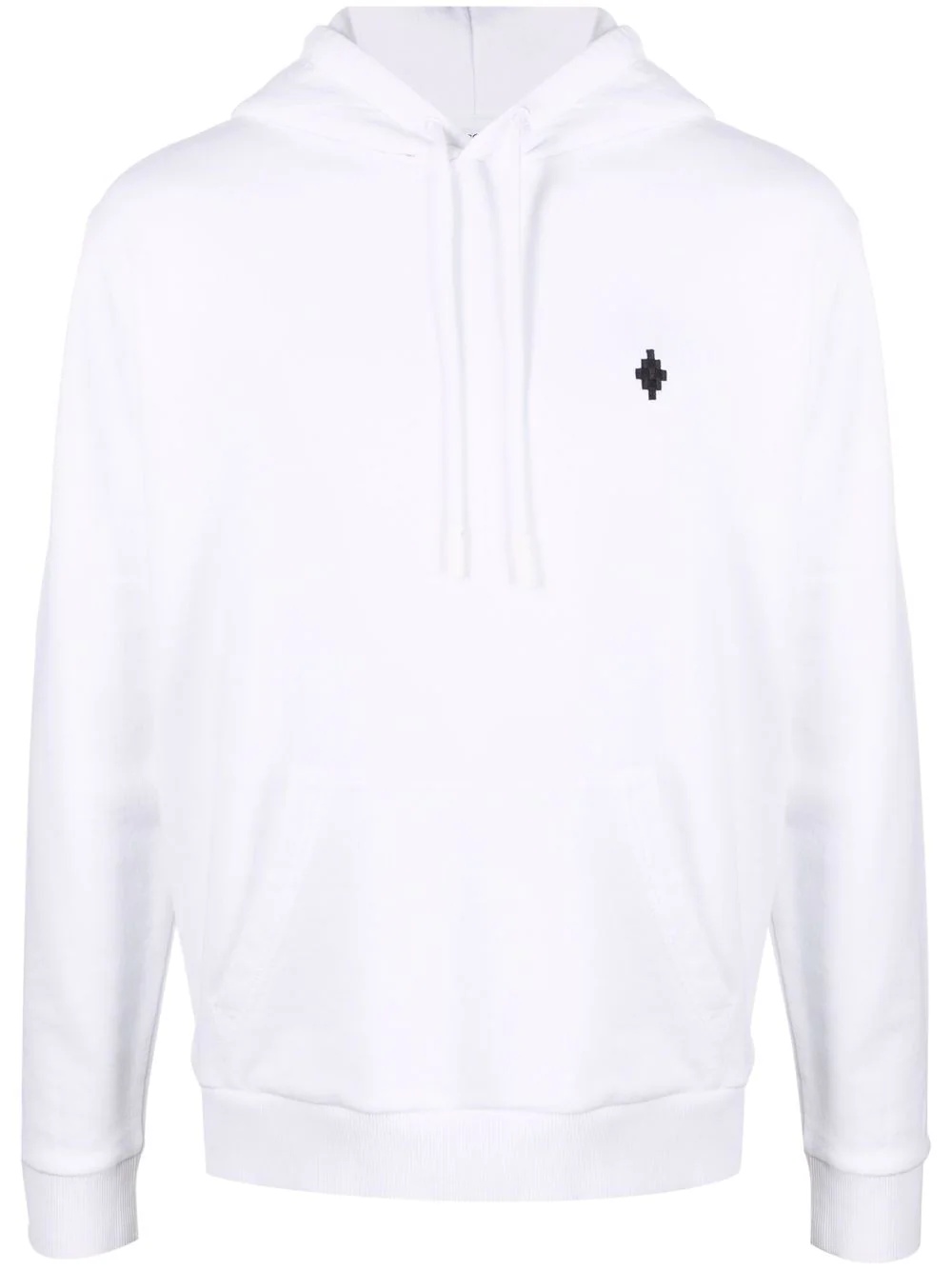 cross-motif cotton hoodie - 1