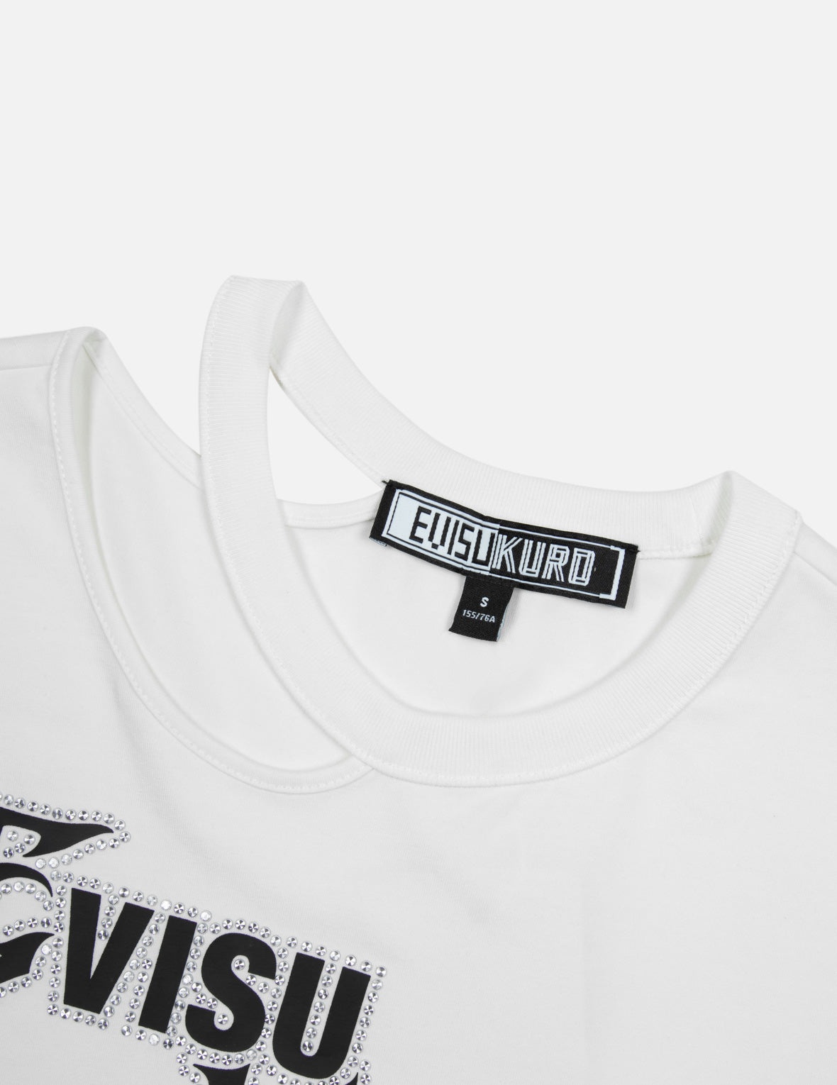 Heat Transfer Logo Print Hollow Fashion Fit T-shirt - 7