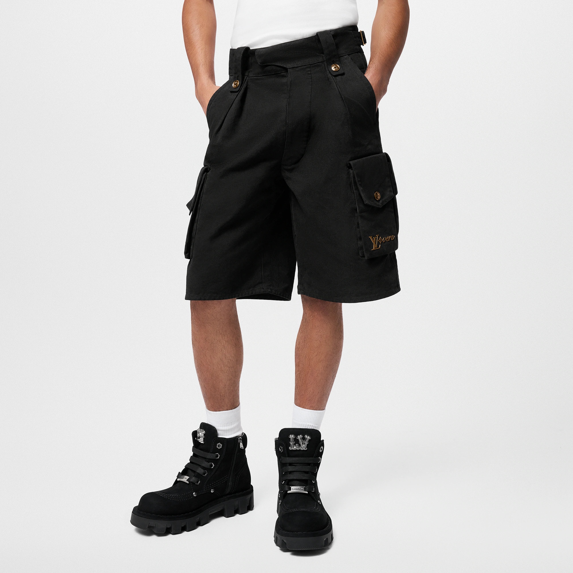 Cotton Utility Cargo Shorts - 2