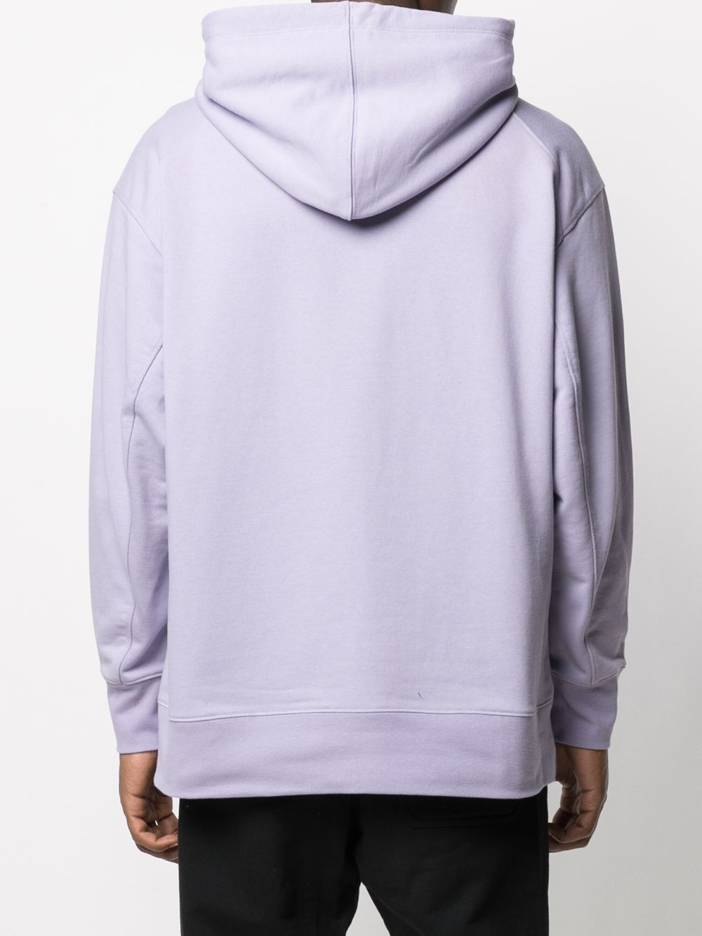 tonal-logo cotton hoodie - 4