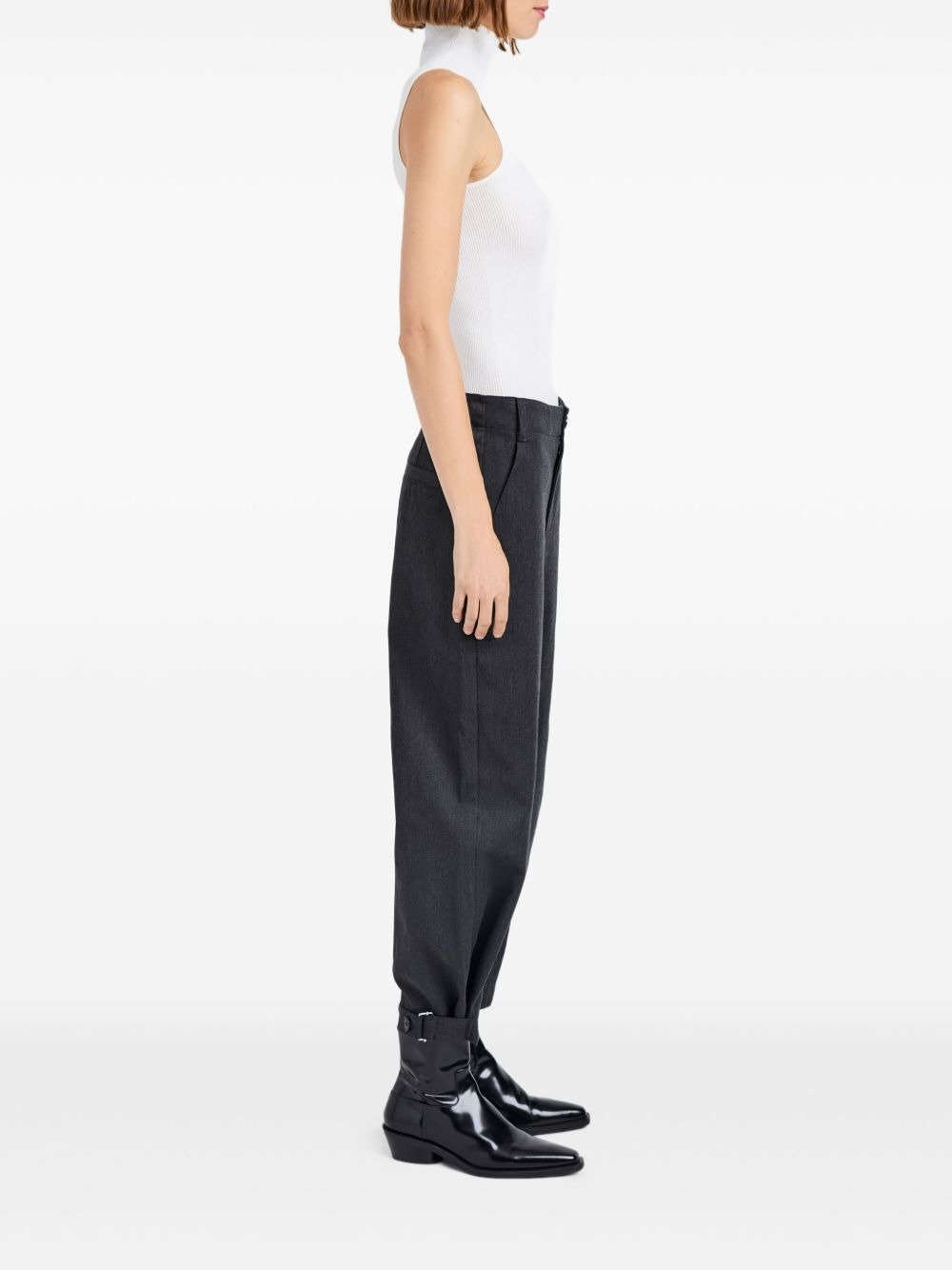 Kay button-fastening cuffed trousers - 3