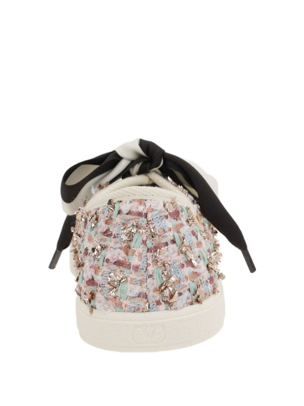 tweed bow sneakers - 3