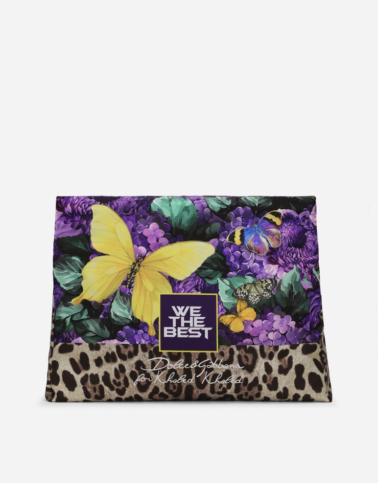 Butterfly-print nylon pouch - 1