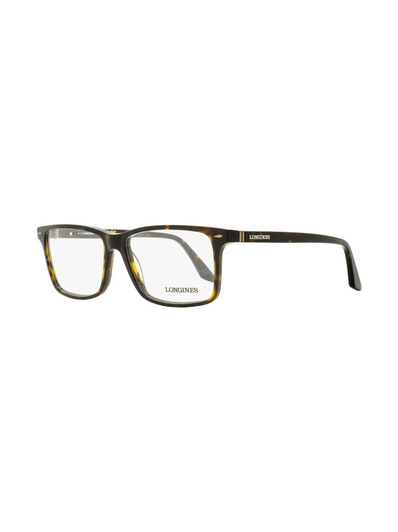 Longines tortoiseshell rectangle-frame glasses outlook