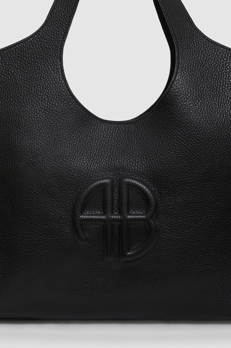 Medium Lili Tote - Black Pebbled 5
