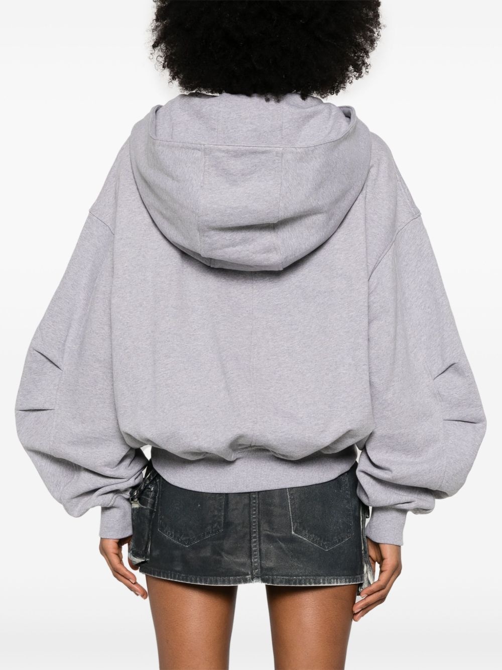 raised-logo hoodie - 4