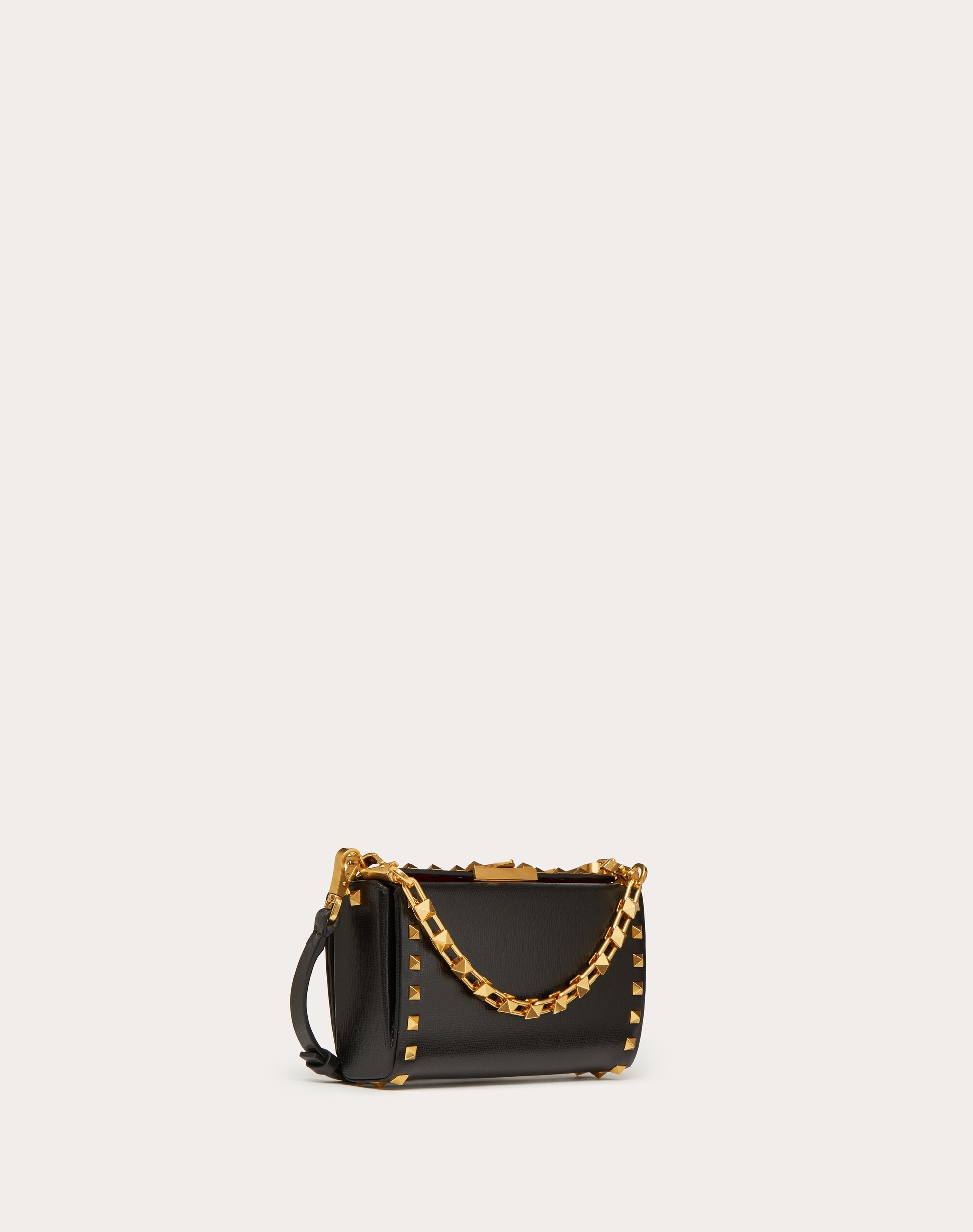 ROCKSTUD GRAINY CALFSKIN CLUTCH - 2