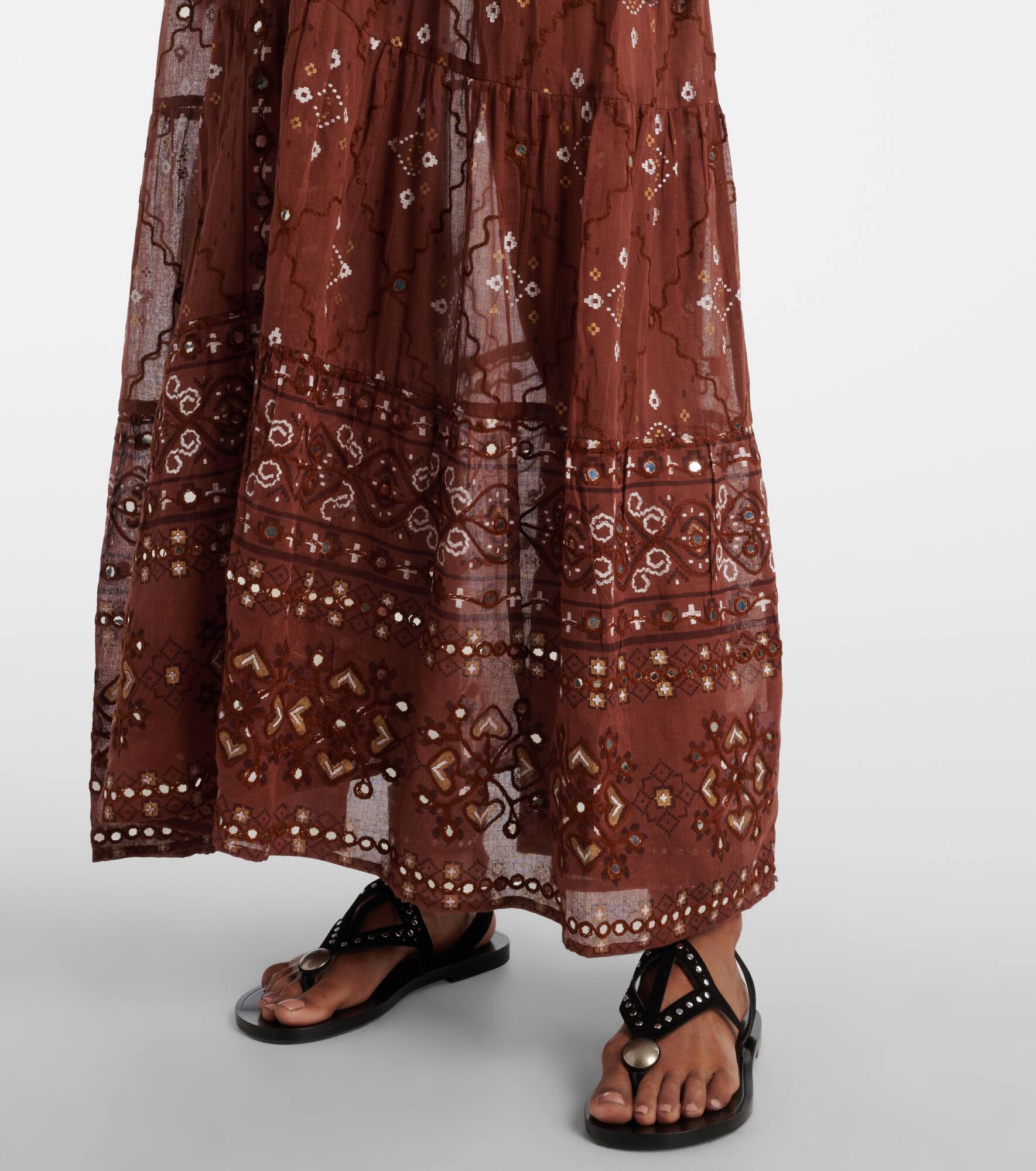 Printed cotton maxi dress - 5