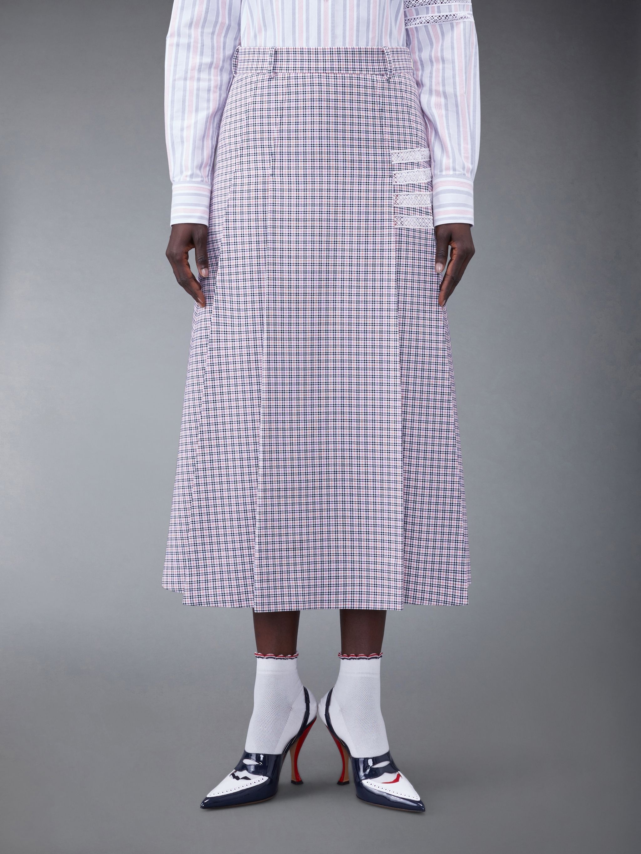 high-waisted pleated skirt - 1