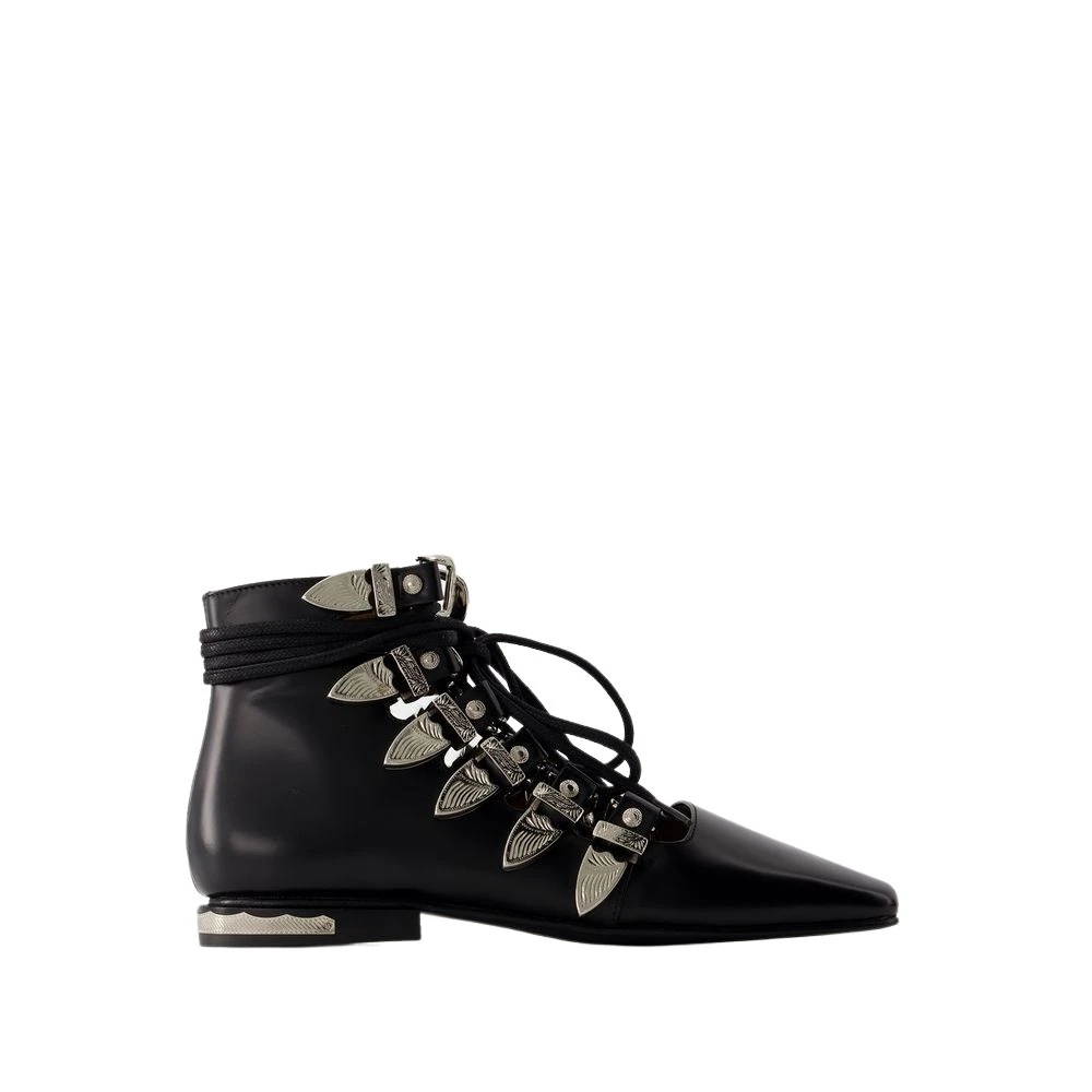 【関税込み】Aj1284 Ankle Boots - Toga Pulla - Leather - Blac TOGA PULLA AJ1284 ANKLE BOOTS - TOGA PULLA - LEATHER - BLACK