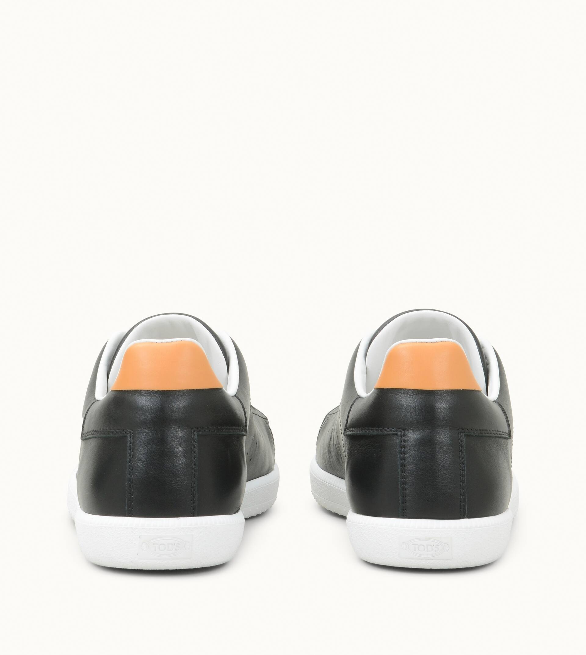 TOD'S TABS SNEAKERS IN LEATHER - BLACK - 3