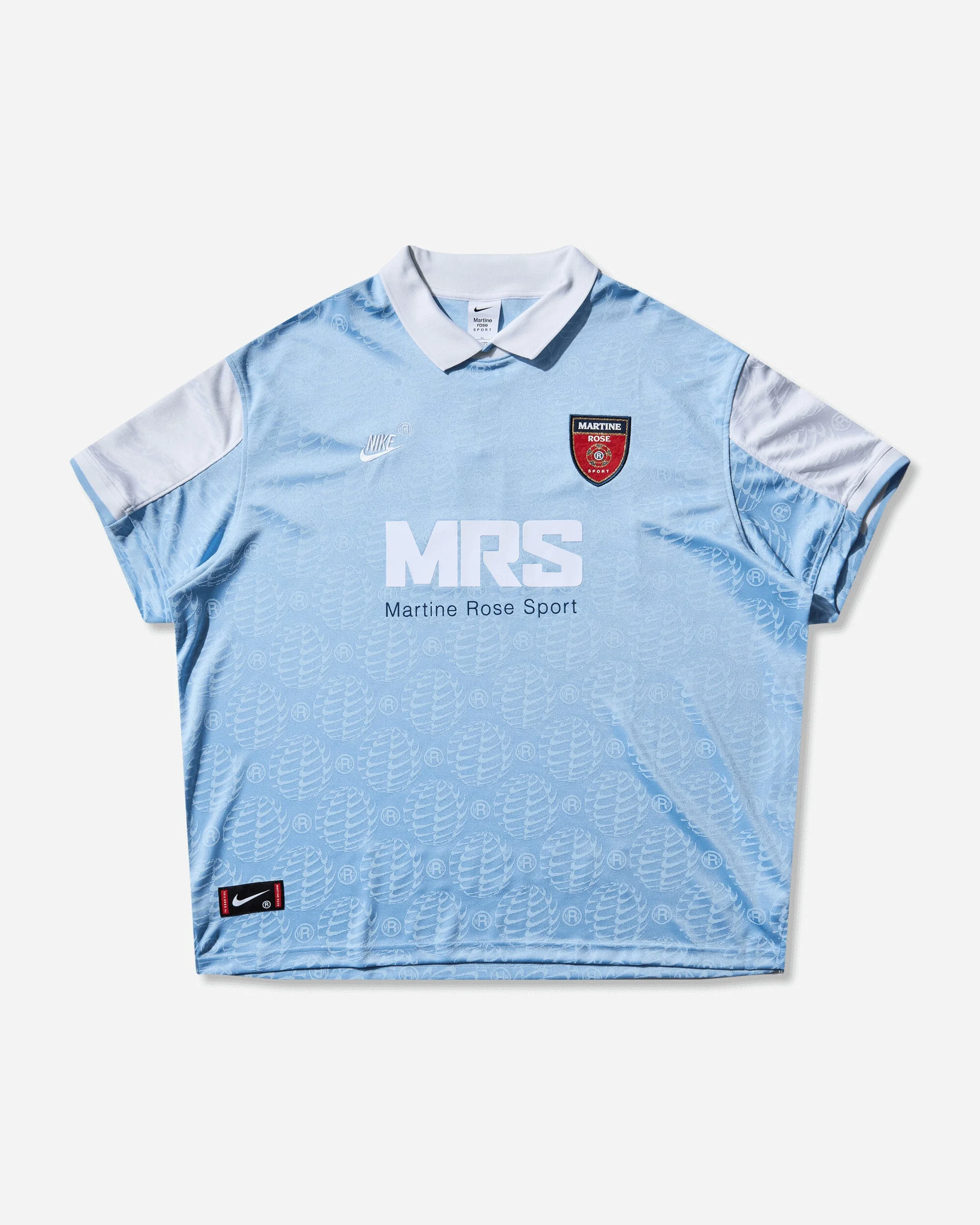 Men's Martine Rose Football Jersey Psychic Blue - 1