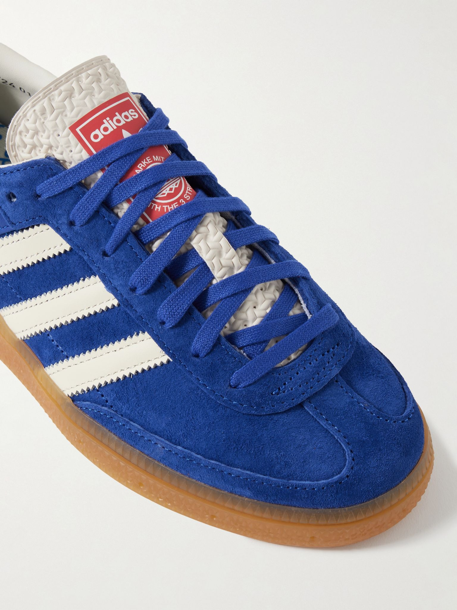 Handball Cup Spezial rubber-trimmed suede and leather sneakers Royal blue - 4