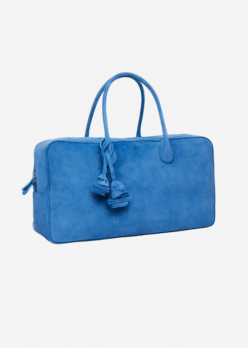 MAGDA BUTRYM Large Brigitte bag in blue suede outlook