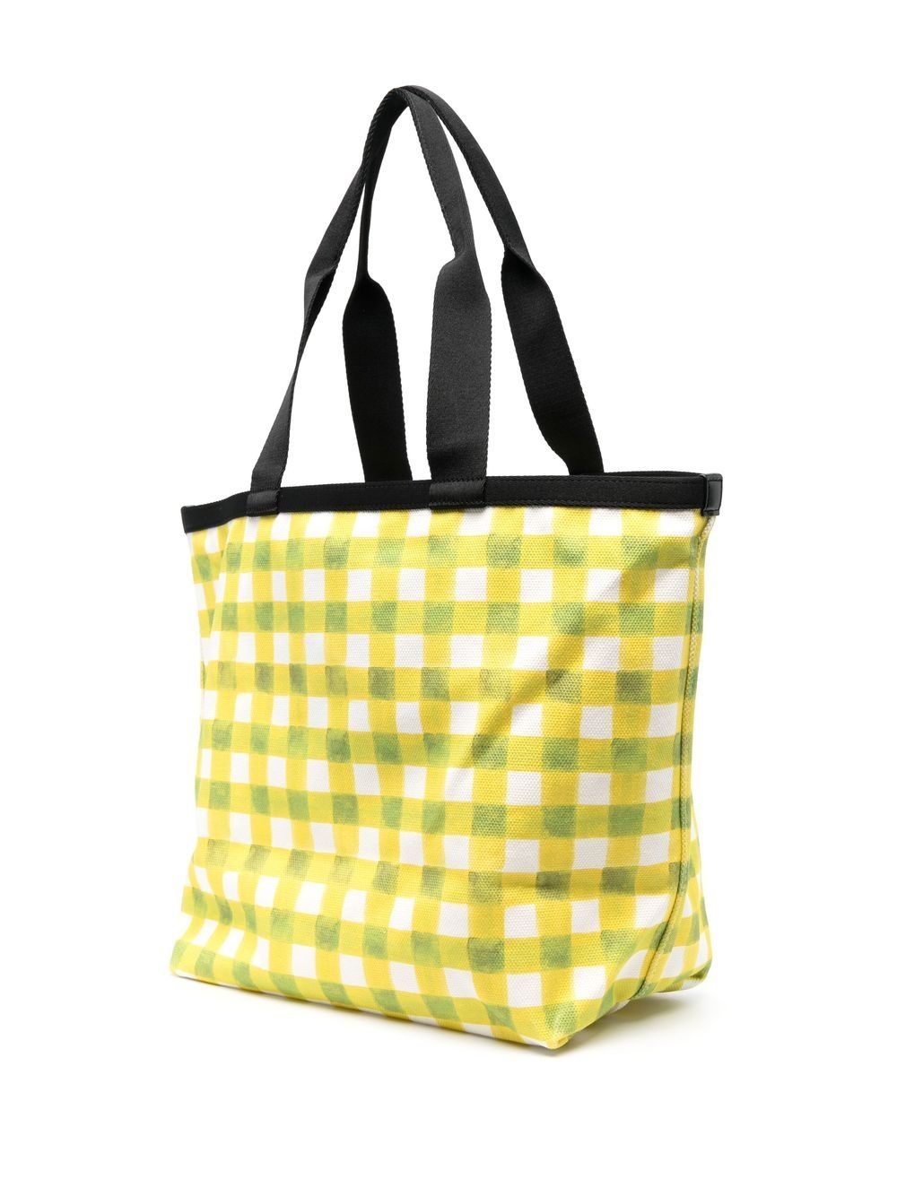 gingham-check tote bag - 3