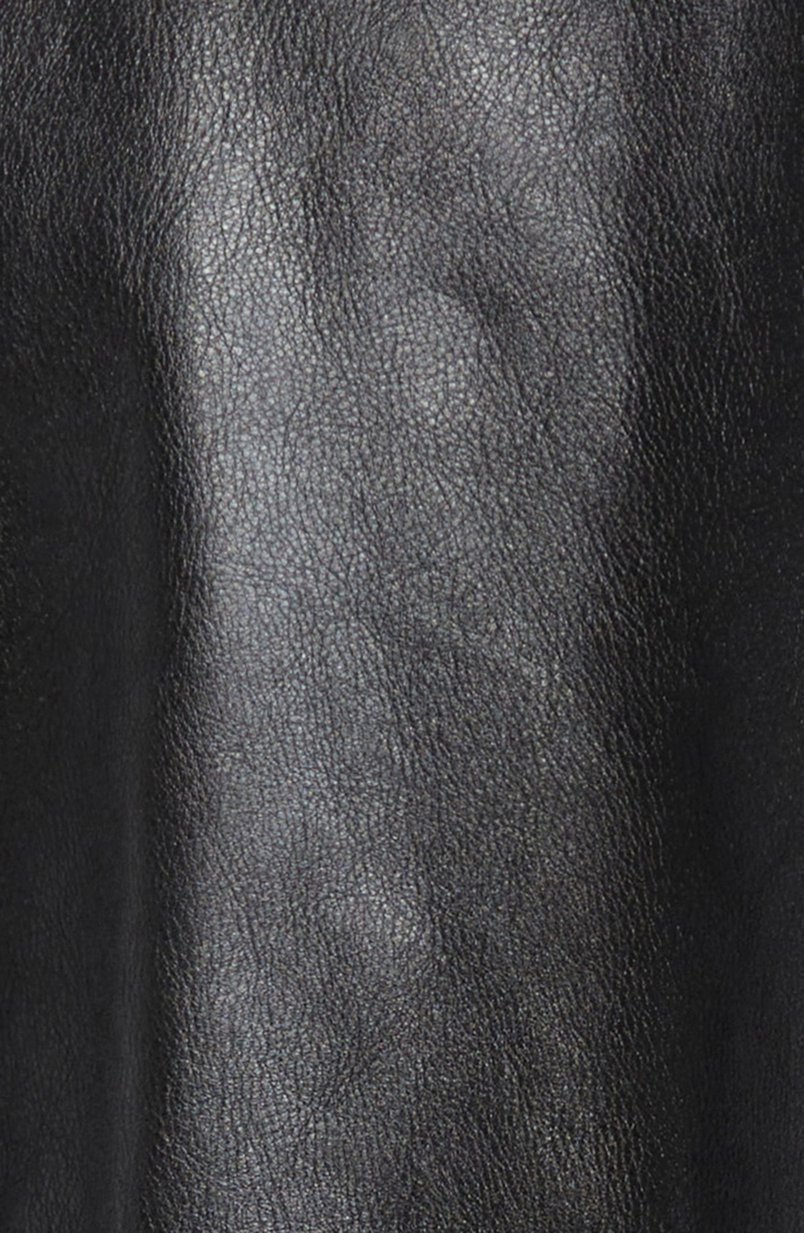 AMIRI Patches Leather Racer Jacket in Black at Nordstrom - 6