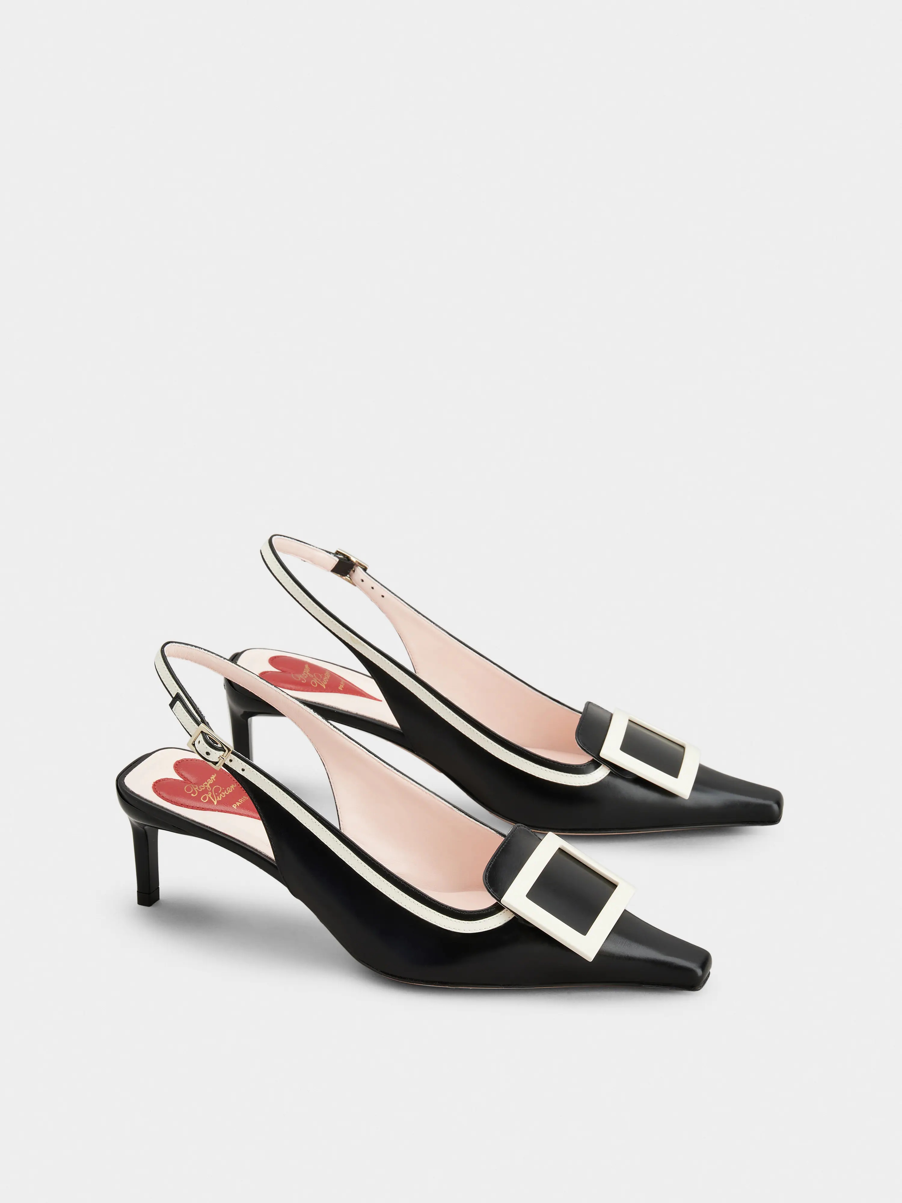 Roger Vivier Viv' Canard Slingback Pumps in leather | REVERSIBLE
