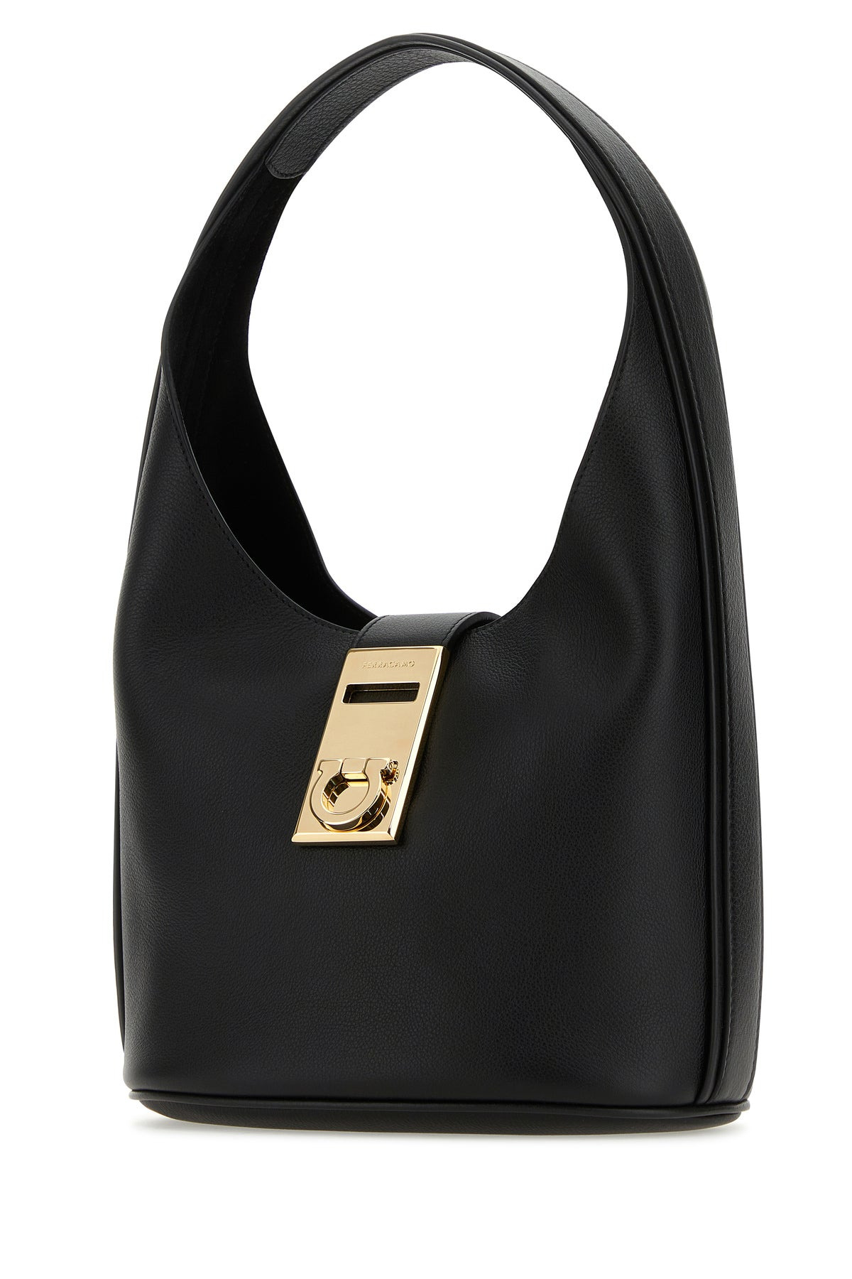 Black leather medium Hobo handbag - 2