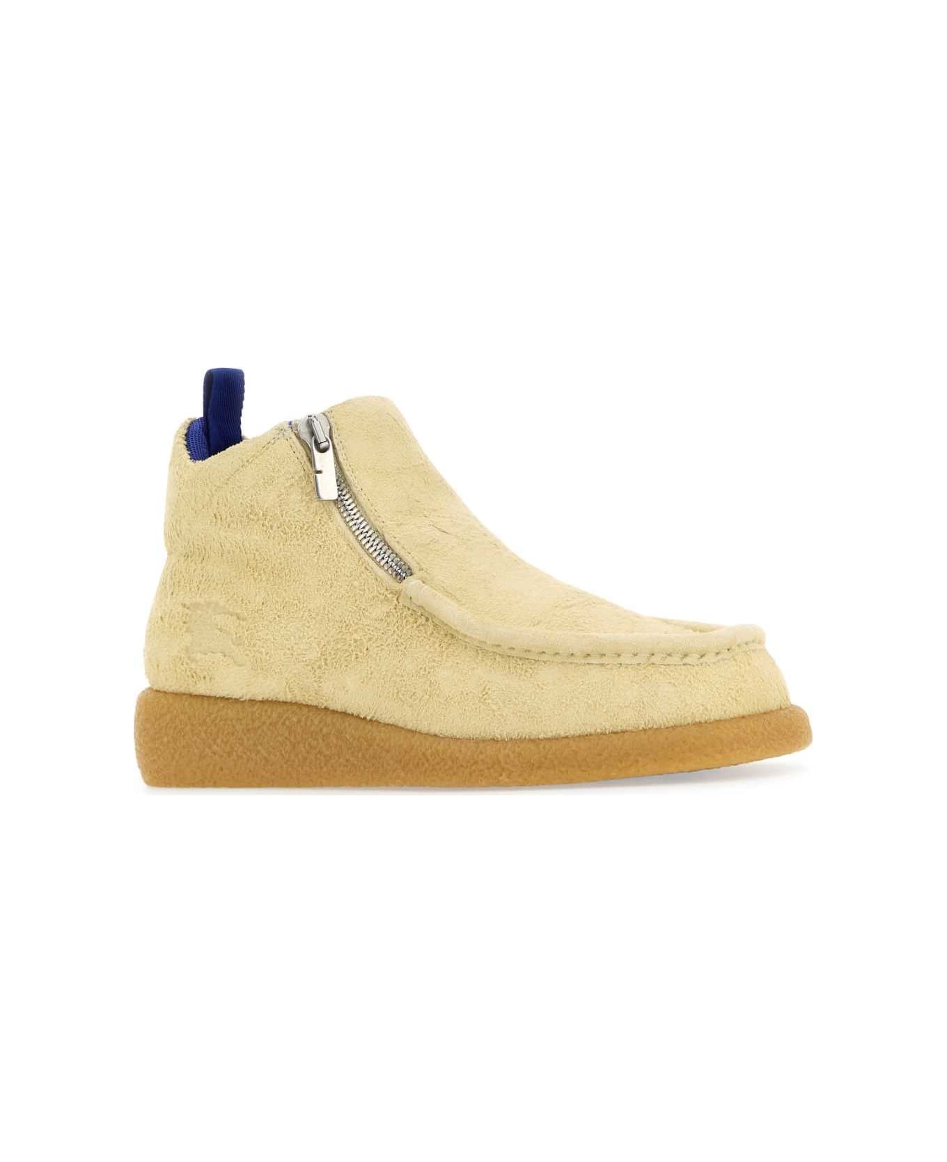 Cream Suede Chance Ankle Boots - 2