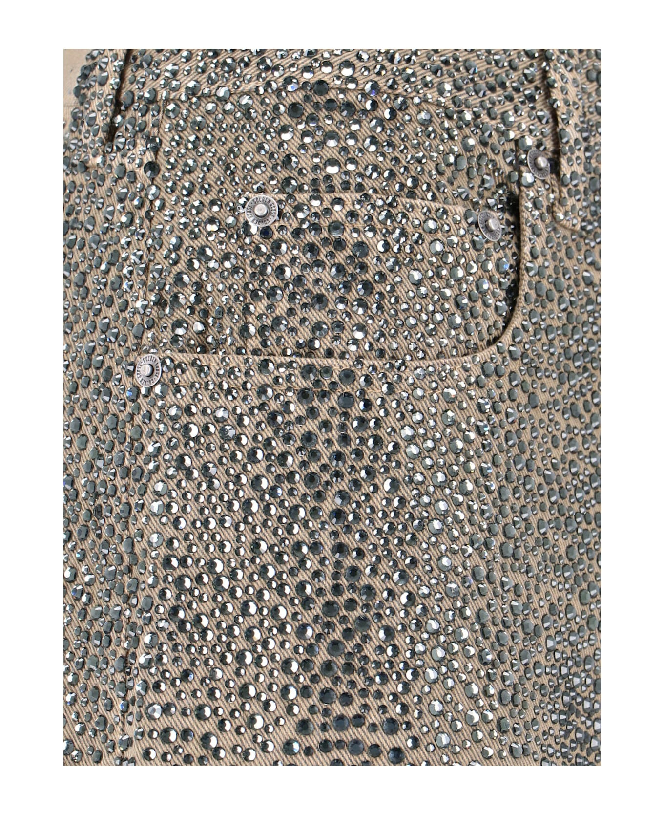 Straight Jeans With Rhinestones - 4