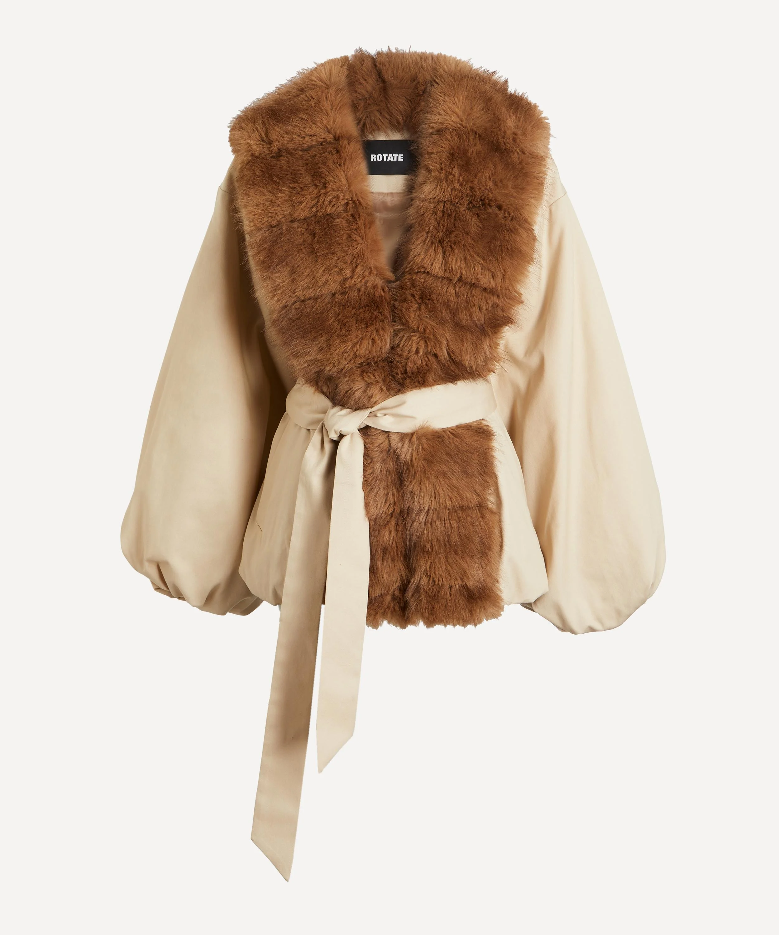 Faux Fur Collar Jacket - 1