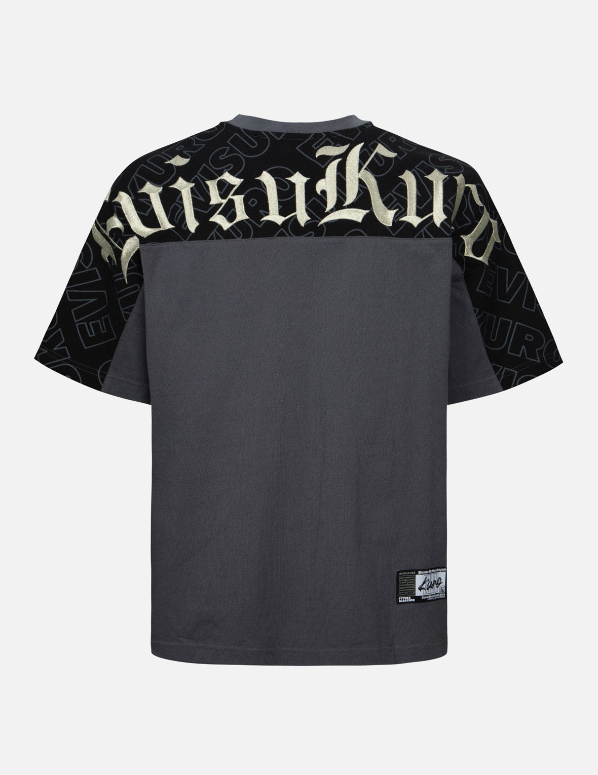 Allover EVISUKURO Print and Embroidery Loose Fit T-Shirt - 2