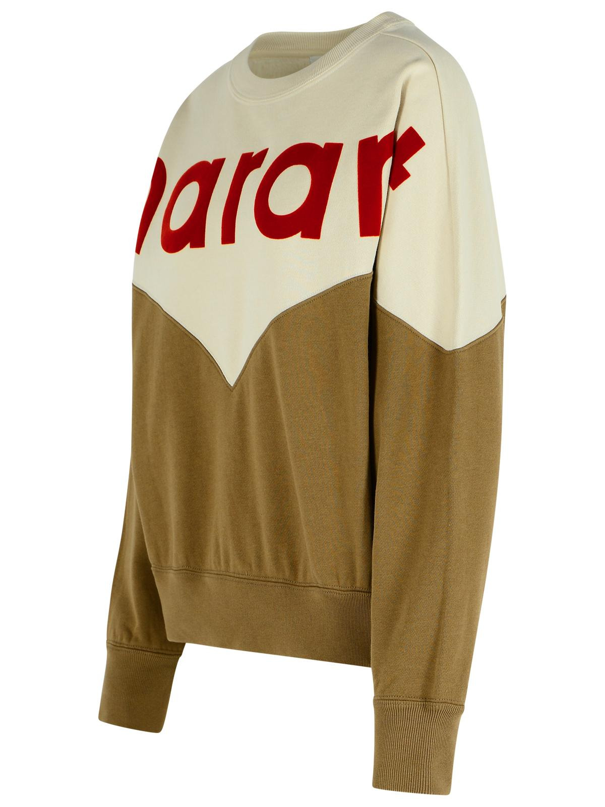 Isabel Marant Etoile 'Khaki Houston' Dark Cotton Blend Sweatshirt Women - 2