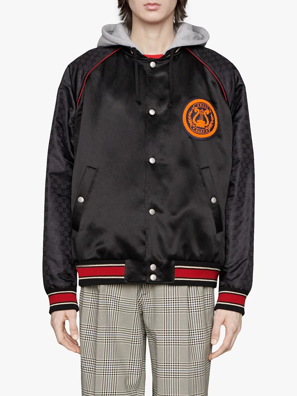 lyre patch bomber jacket - 3