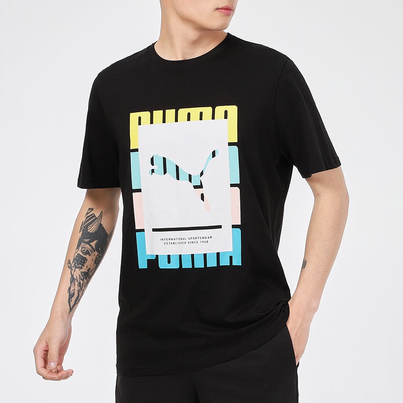 PUMA Summer Court Graphic T-Shirt 'Black' 845864-01 - 3