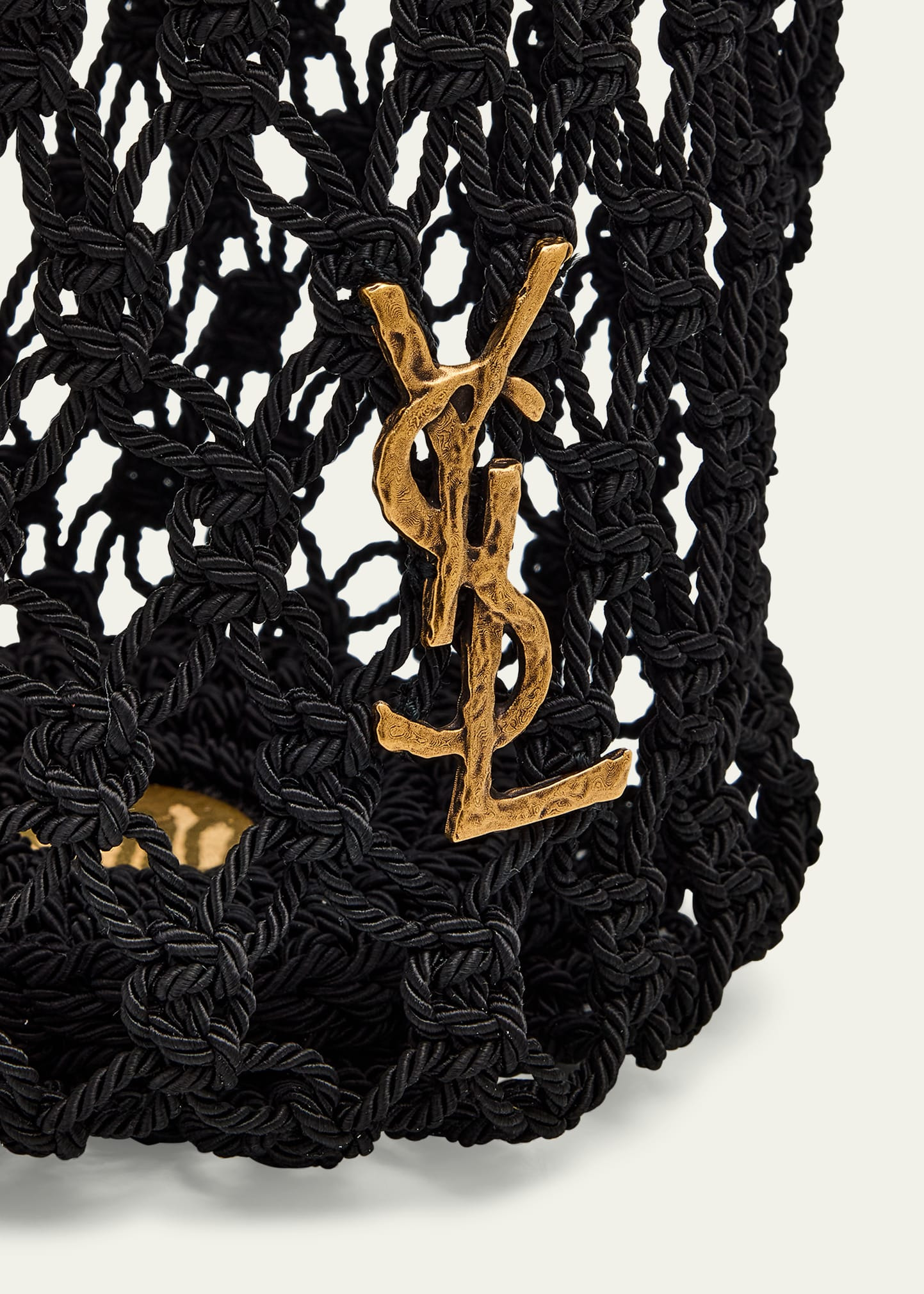 Small YSL Crochet Shopper Tote Bag - 5